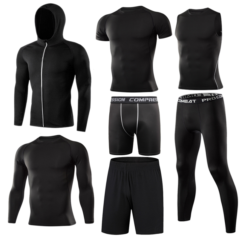 Men's running sets Gym Tight Sport Clothing Basketball Training Tracksuit Fitness Jogging Sports Wear Compression Sports Clothes