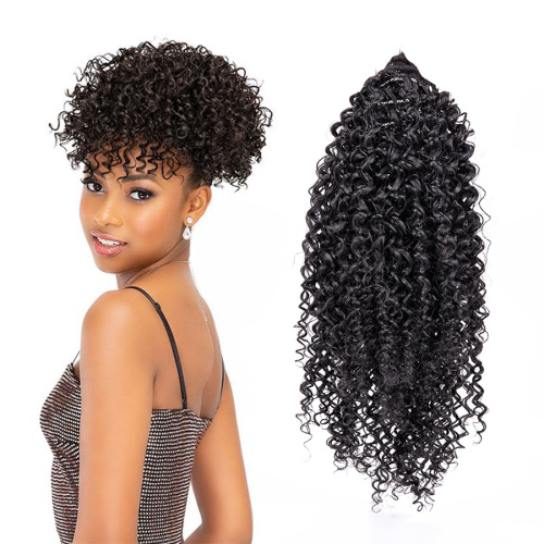 Kinky Curly Bangs Afro Ponytail Synthetic Hair Piece Supplier, Supply Various Kinky Curly Bangs Afro Ponytail Synthetic Hair Piece of High Quality
