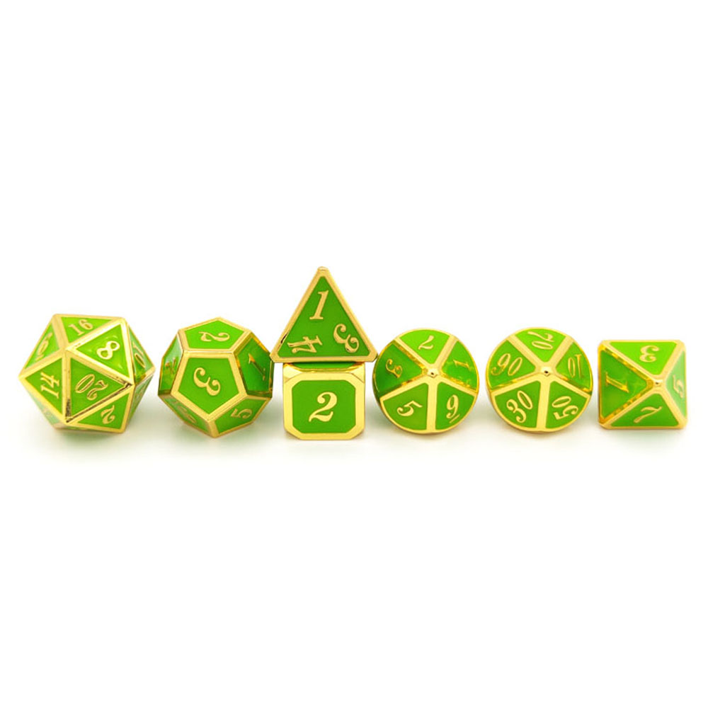 7PCS Polyhedral Dice Zinc Alloy Dice Entertainment Gambling Playing Dice A Variety of Colors Table Games Accessories