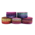 5Yard Shiny Rainbow Glitter Fold Over Ribbon for Wedding Decor Material DIY Apparel Sewing Band Arts Crafts & Sewing