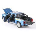 1:32 Chevrolet Silverado Pika Alloy Car Model Diecast Toy Vehicle 6 Open Doors With Sound/Light/Pull-back Toys For Children