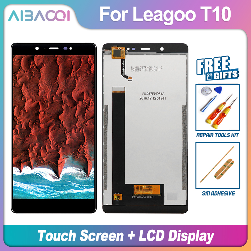 AiBaoQi New Original 5.7 inch Touch Screen+1920x1080 LCD Display Assembly Replacement For Leagoo T10 Android 6.0 Phone