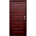 5-Panel Stained Wood Mahogany Prehung Front Door