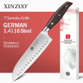 XINZUO 7 inch Santoku Knife GERMAN DIN1.4416 Steel Kitchen Knife Sharp Stainless Steel Japanese Style Chef Knives Kitchen Tool