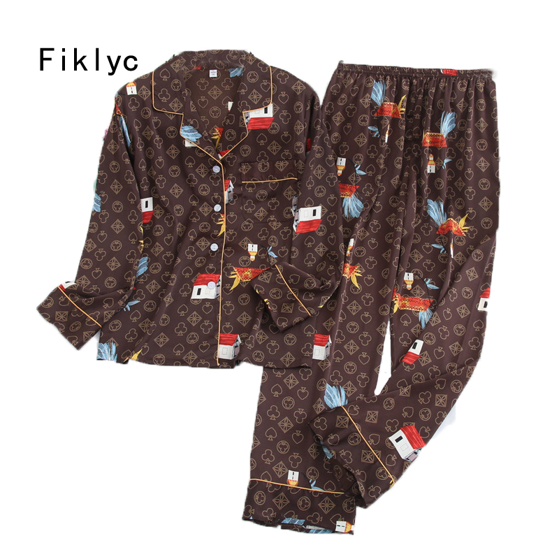 Fiklyc underwear beautiful women's sleep suits nightwear pajamas sets new arrival high quality M L XL XXL pyjamas sets
