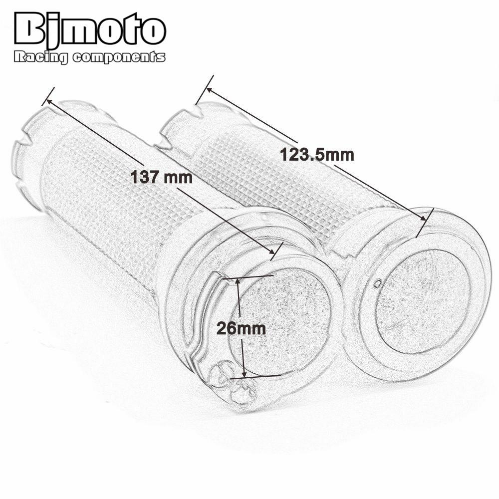 BJMOTO Motorcycle CNC Aluminum 1'' 25mm Handle Bar Cross Grips Hand Grip For Harley Sportster Touring Dyna Softail Custom