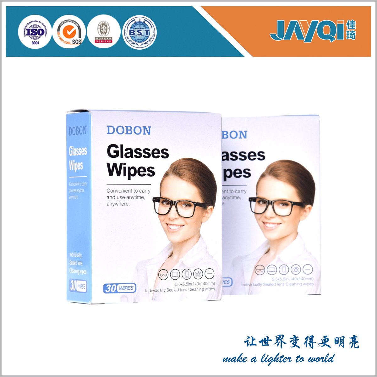 Pre-moistened Lens Wipes