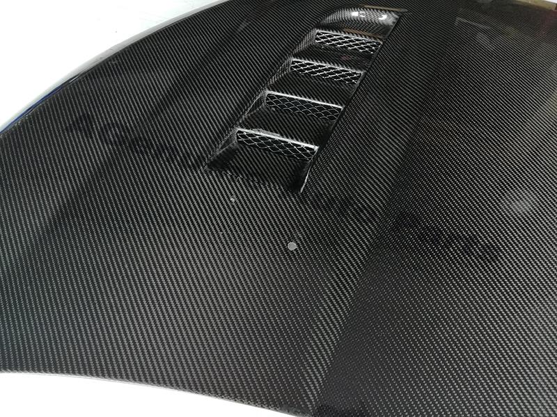 AGenuine style Carbon fiber front engine hood engine cover bonnet for Ford Fiesta 2012-2016