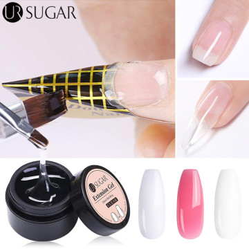 UR SUGAR 7/15ml extension nail gel Nail Polish Pink White Clear Soak off UV Builder Extend Gel Varnish Tips Finger Extend Nails