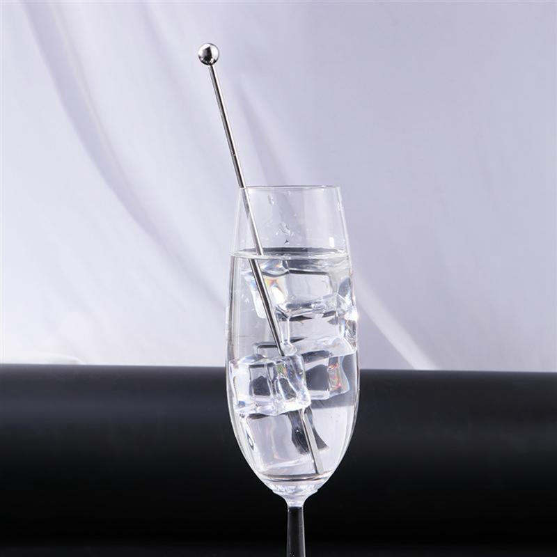 5Pcs 19cm Stainless Steel Creative Mixing Cocktail Stirrers Sticks for Wedding Party Bar Swizzle Drink Mixer Bar Muddler