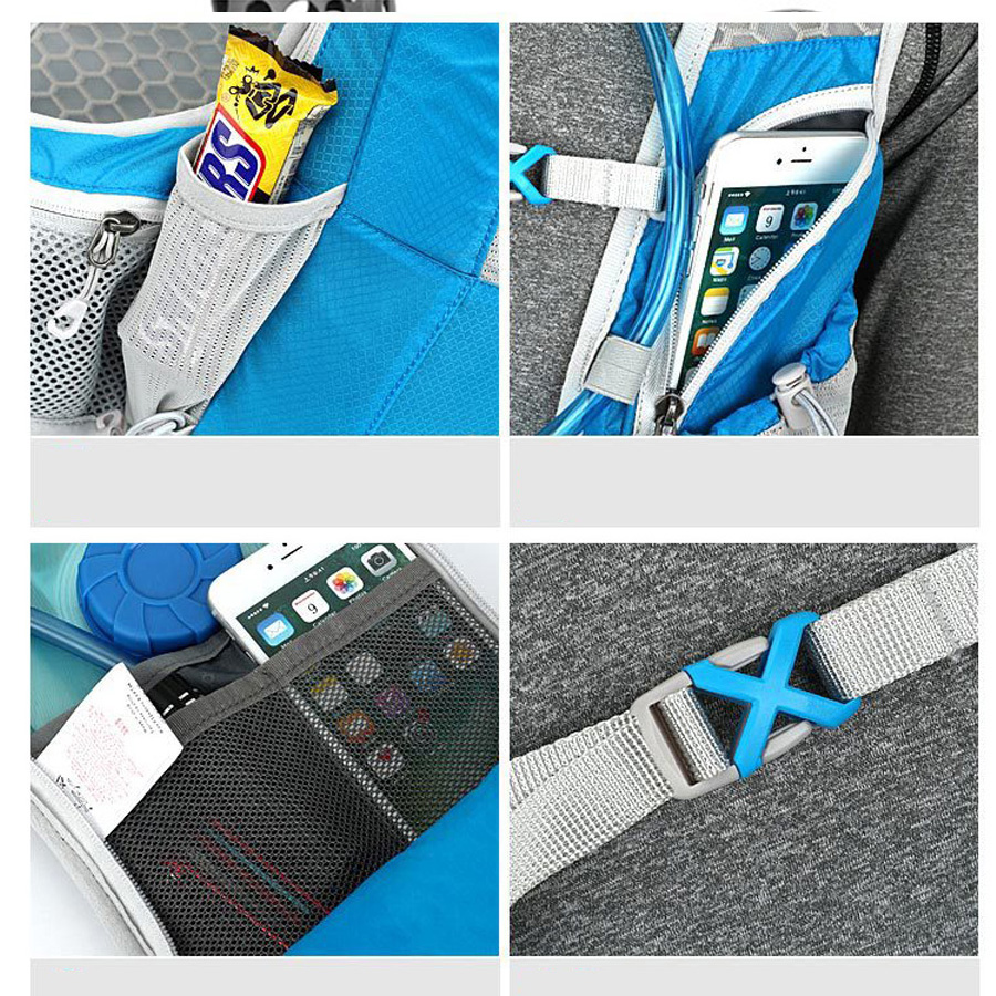 Running Backpack 15L Men Women Marathon Hydration Vest Pack Cycling Hiking Bag Outdoor Sport +2 L Water Bag +0.5 L Water Bottle