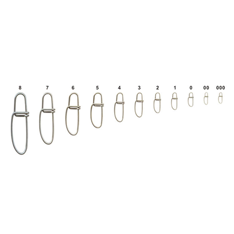 50pcs Stainless Steel Hook Fast Clip Lock Snap Swivel Solid Rings Safety Snaps Fishing Hook Connector Fishing accessories 6006