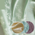 100cm*114cm Bamboo Leaf Jacquard Silk Fabric For Gown Kimono Soft Silk Viscose Charmeuse Natural
