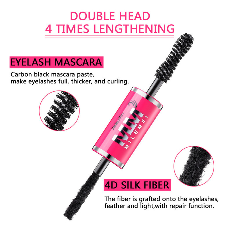 Milemei 4D Mascara Waterproof Thick Curling Long and Not Blooming Eye Makeup Thick Curling Growth Liquid Anti-sweat Tidy Party