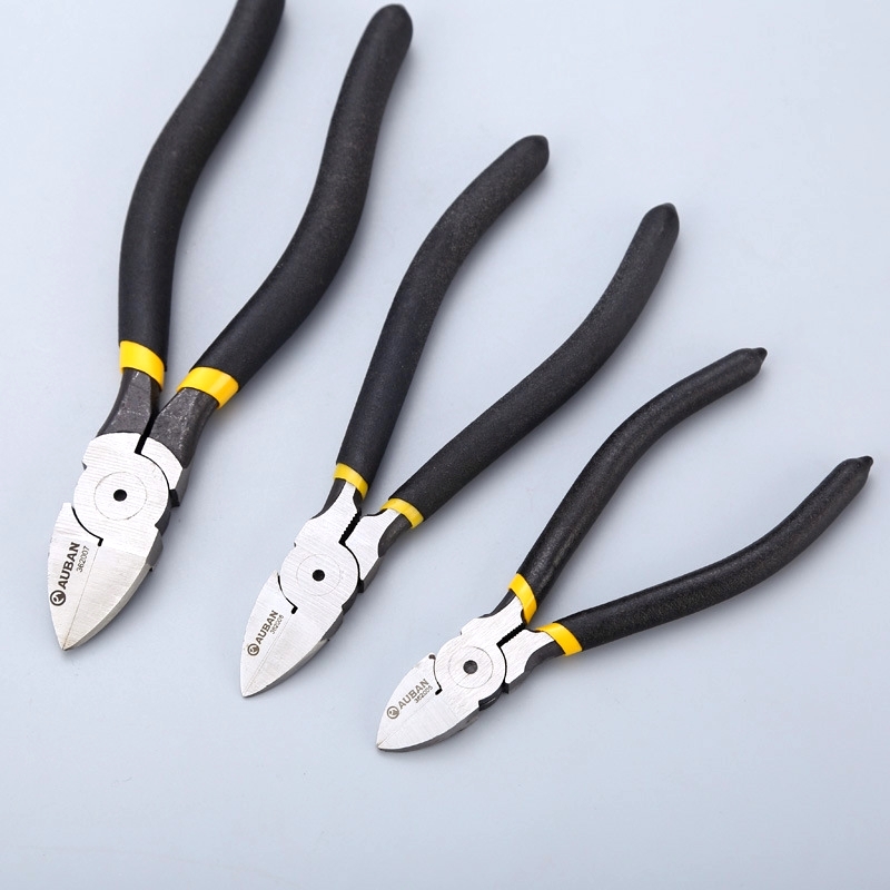 AUBON 5"/ 6"/ 7" European Type Cr-V Plastic Pliers Nippers Jewelry Electrical Wire Cable Cutters Cutting Side Snips