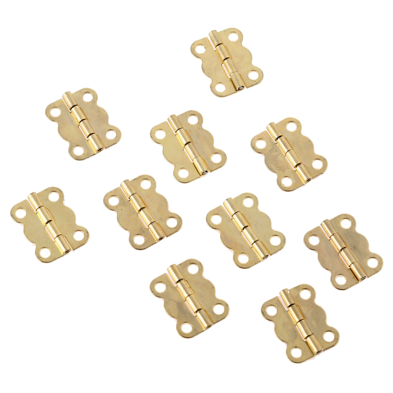50Pcs 16*13mm Gold Cabinet Hinges Furniture Accessories Jewelry Boxes Small Hinge Furniture Fittings For Cupboard With Screws