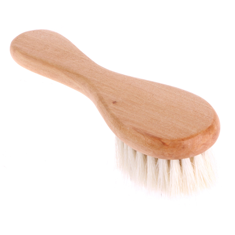 Soft Wooden Handle Brush Baby Hairbrush Newborn Hair Brush Infant Comb Head Massager Convenient