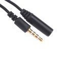 2PCS 1M 3.5mm Male to Female 4 Pole Jack Stereo Audio Headphone Extension Cable 02 #79472
