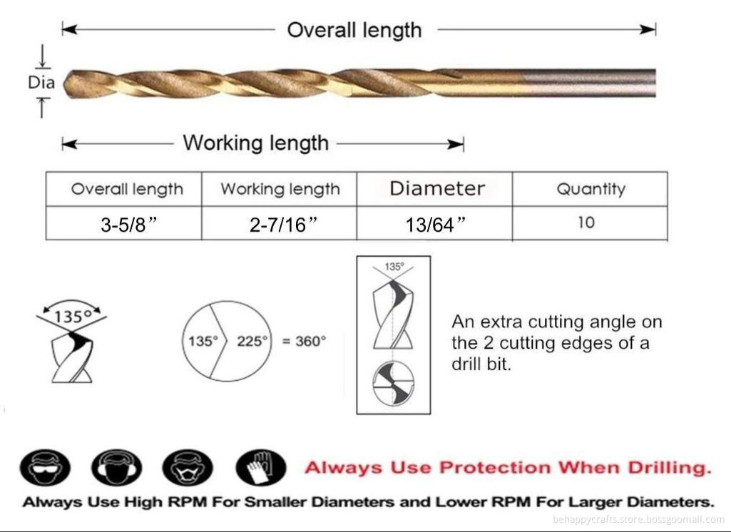 HSS Twist Drill Bits Metal Drill Ideal