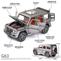 1:24 Toy Car Model Metal Wheels Simulation G65 Alloy Car Diecast Toy Vehicle Sound Light Pull Back Car Toys For Kids Gift