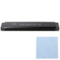 Professional 24 Hole Harmonica C Key Metal Harmonica Woodwind Instrument For Beginners 4 Color Dropshipping