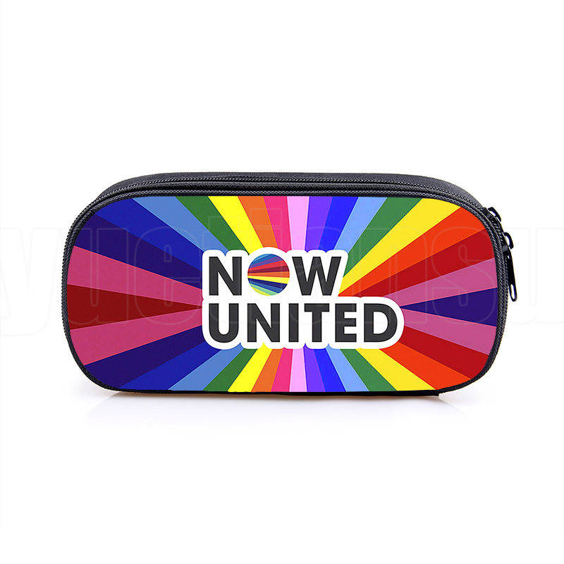 Fashion Now United Pencil Case 3D NU Team Makeup Bag Printed School Supplies Cosmetic Bags Case Zipper Pouch Now United Mochila