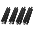 4pcs/lot BLACK 2020 Aluminum Profile European Standard Anodized Extrusion Linear Rail 200 300 350 mm Length for CNC 3D Printer