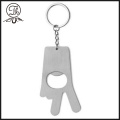 Palm shape metal bottle opener key chain