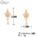 Cordial Design 50Pcs 12*28MM Earrings Accessories/Hand Made/Charms/DIY/Drop Shape/CZ Pendant/Jewelry Findings & Components