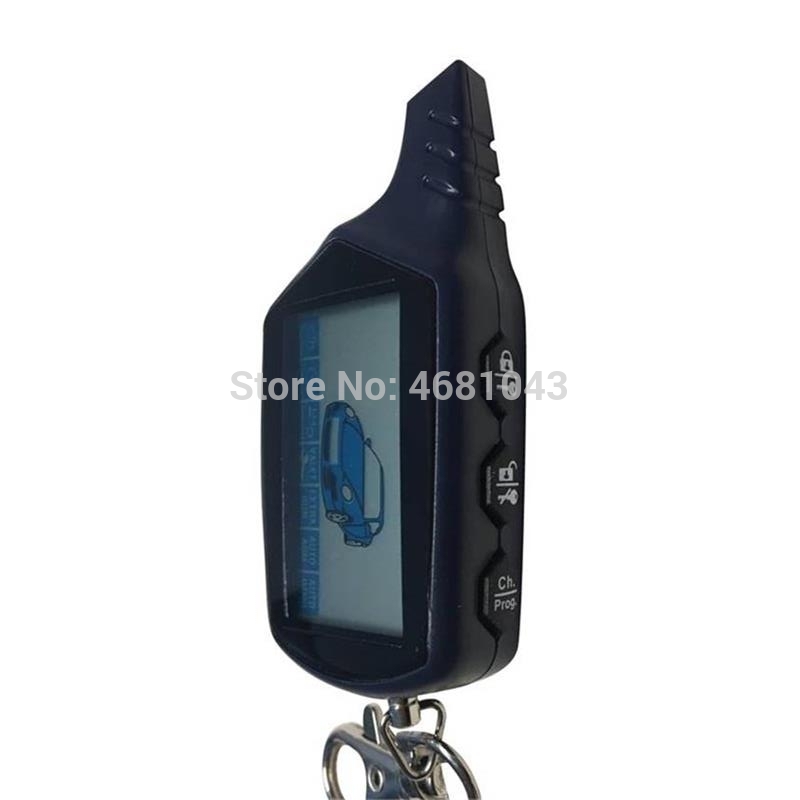 B 9 Russian Keychain LCD Remote Control + Silicone Case For 2 Way Car Alarm Engine Start Key Starline B9 / KGB FX-7 FX7 FX 7