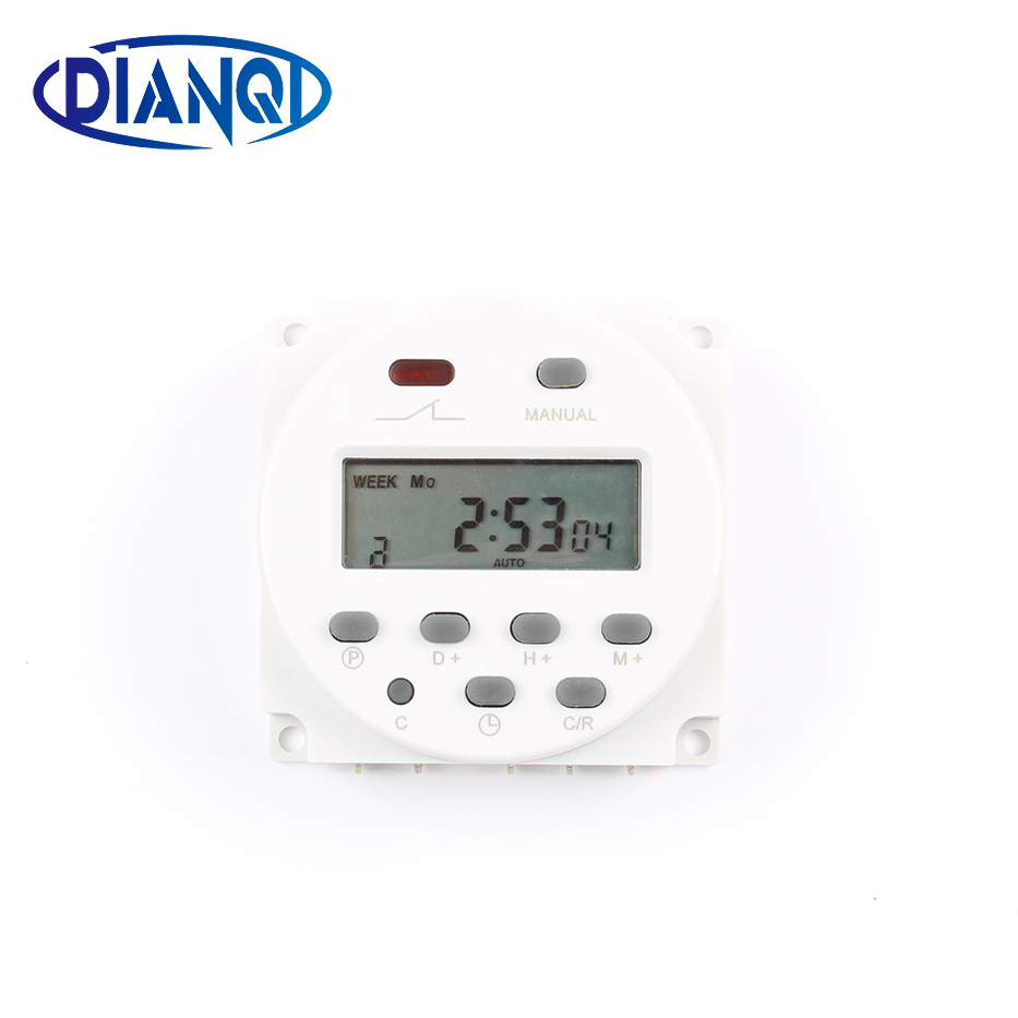 CN101B AC 12V 24V 220V 110V Digital LCD Power Timer NO NC Programmable Time Switch Relay with protective cover weekly 7days