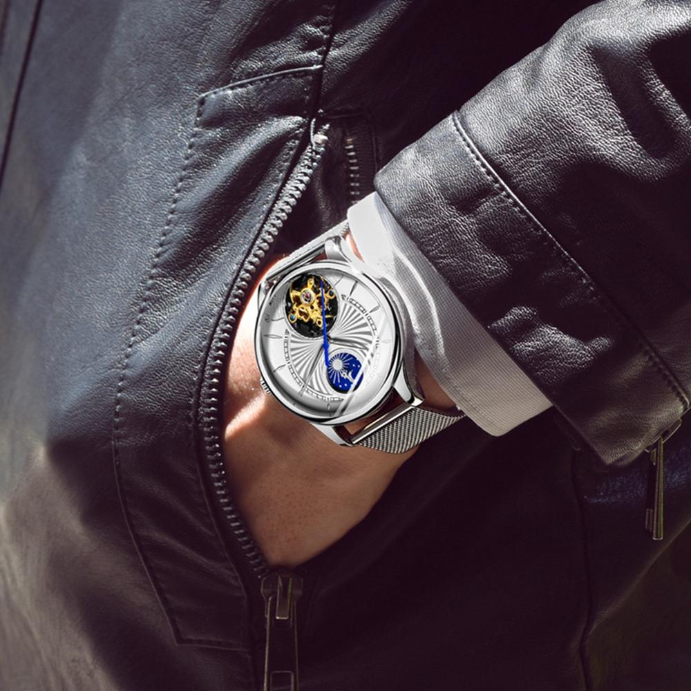DOM Mechanical Watches Business Men Watch Waterproof Clock Mens Brand Luxury Fashion Wristwatch Relogio Masculino M-1260D-7M