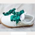 1 Pair 2 CM Width Flat Satin Shoelaces Silk Ribbon Shoe laces Boots Women Sneakers ShoeLace 22 Colors Length 80CM 100CM 120CM
