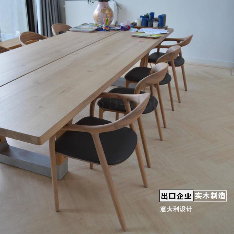 Designer Chair Back Nordic Solid Wood Modern Minimalist Hiroshima President Kennedy Chair Dining Chair New Chinese Style