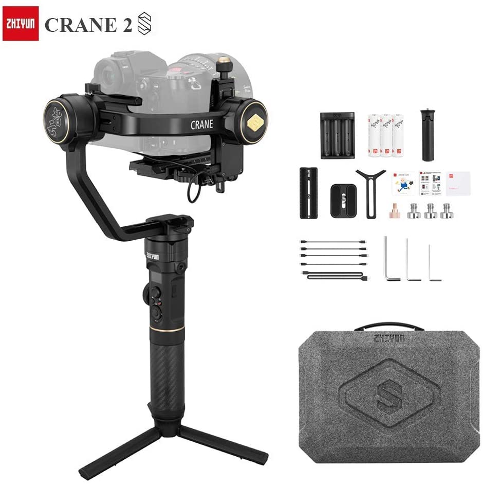 ZHIYUN Crane 2S 3-Axis Gimbal Stabilizer for DSLR Mirrorless Camera, Support BMPCC, Sony, Panasonic, Canon, Nikon Cameras