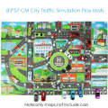 83*57 CM City Traffic Simulation Play Mats Waterproof Foldable Non-woven Fabric City Packing Lot Scenes Play Mats For Baby Toys