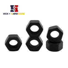 Black finished carbon steel hex nut