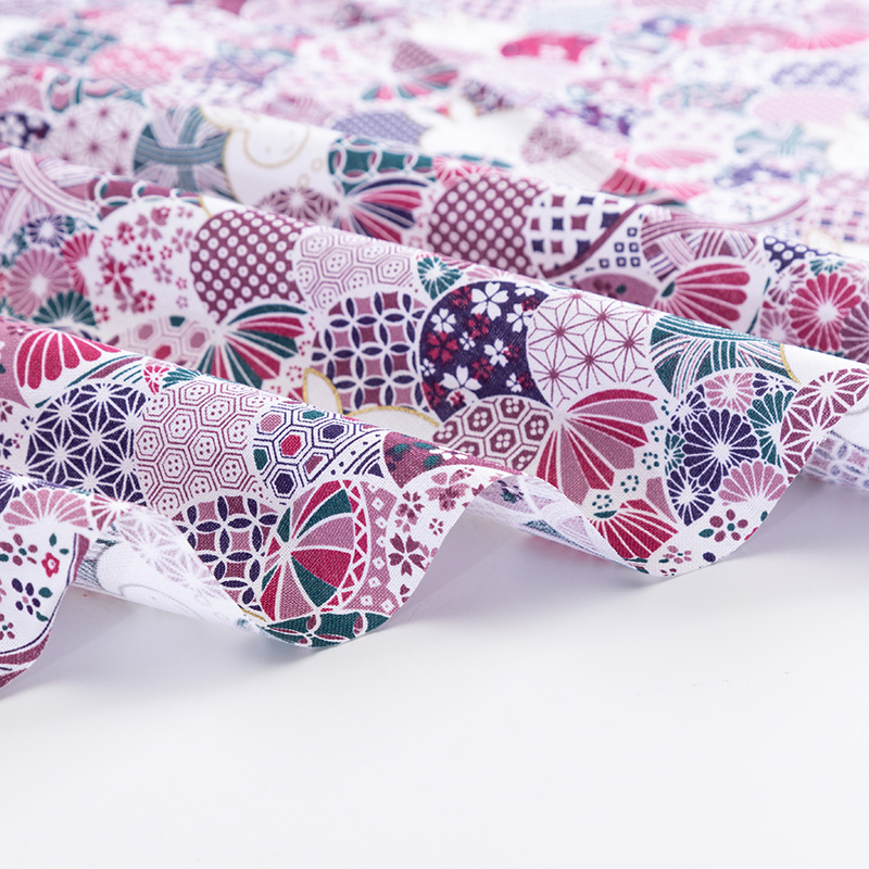 Bronzed Cotton Fabrics Japanese Printed Fabric For Kimono Home Handmade Sewing Materials TJ1023