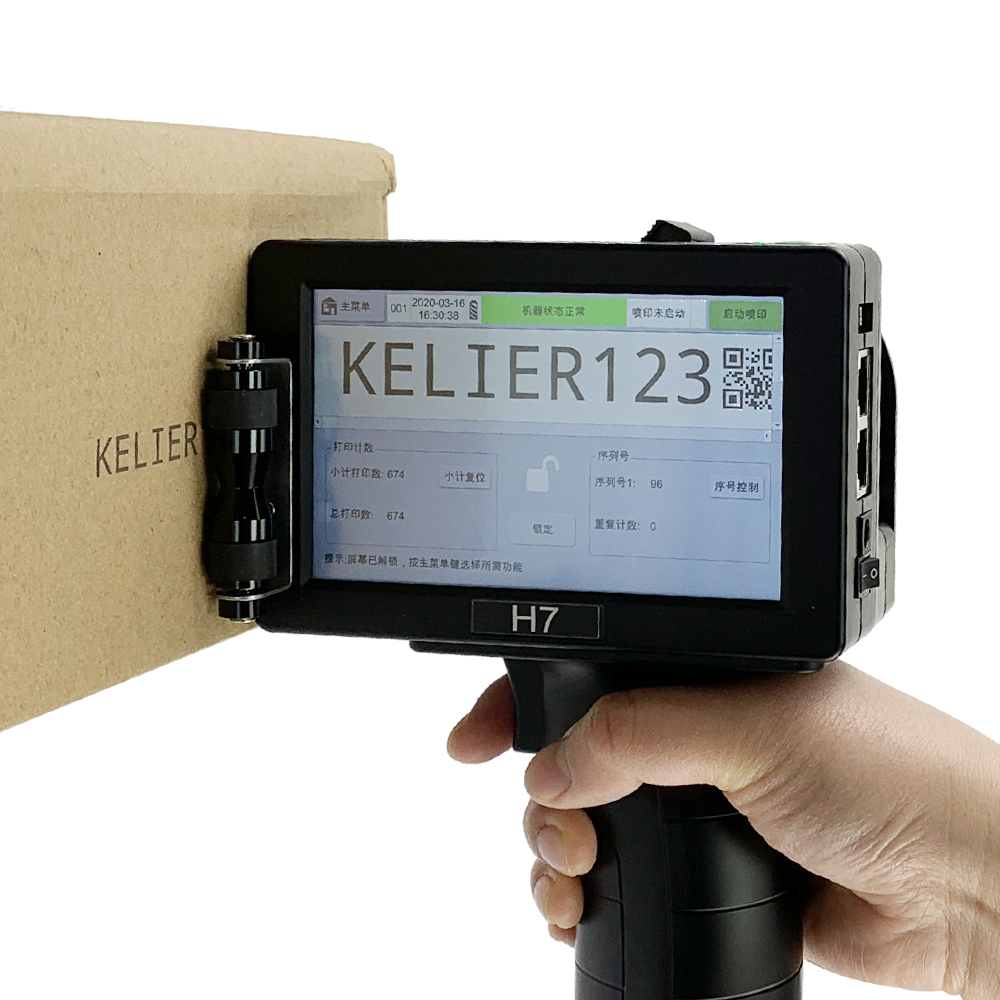 KELIER 2020 New Hand Mini Portable Label Qr Code Food Grade Ink Tij Printer For Carton Plastic Bottle