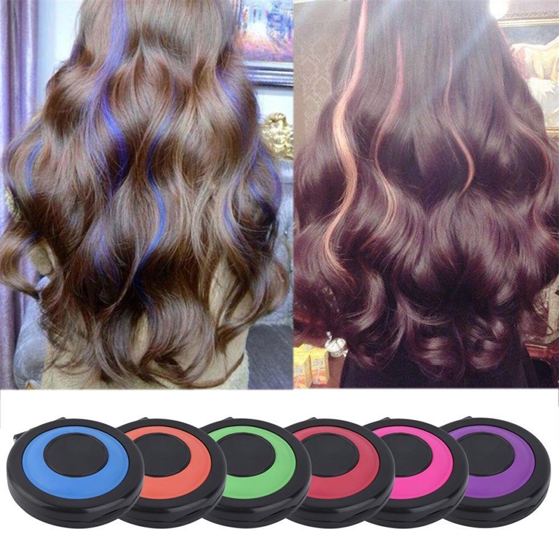 6 Colors Hair Dye Temporary Hair Chalk Powder Soft Salon Hair Color DIY Chalks for The Hair