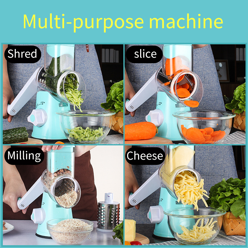 Manual Vegetable Cutter Slicer Kitchen Accessories Multifunctional Round Mandoline Slicer Potato Cheese Kitchen Tool