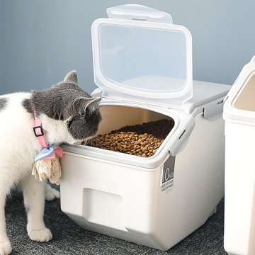 5kg Large Capacity Dog Feeders Sealed Food Storage Bucket Moistureproof Pet Food Container Storage Tank Home Rice Storage Box