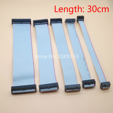 1pcs Gray Flat Ribbon Data Cable 300mm 10P 14P 16P 20P 26P 34P 40P IDC Flat Ribbon DATA Cable For 2.54mm Connector