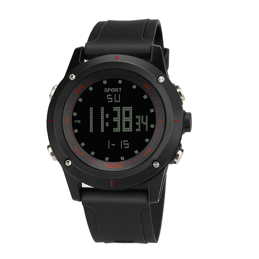 Brand Waterproof Military Sport Watches Men Silver Analog Digital Quartz Analog Watch Clock s Masculinos