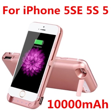 Case Cover for iPhone5S SE Battery Charger Case For iPhone 5 S 5S SE Backup External Phone Battery Charging Power Bank 10000mAh