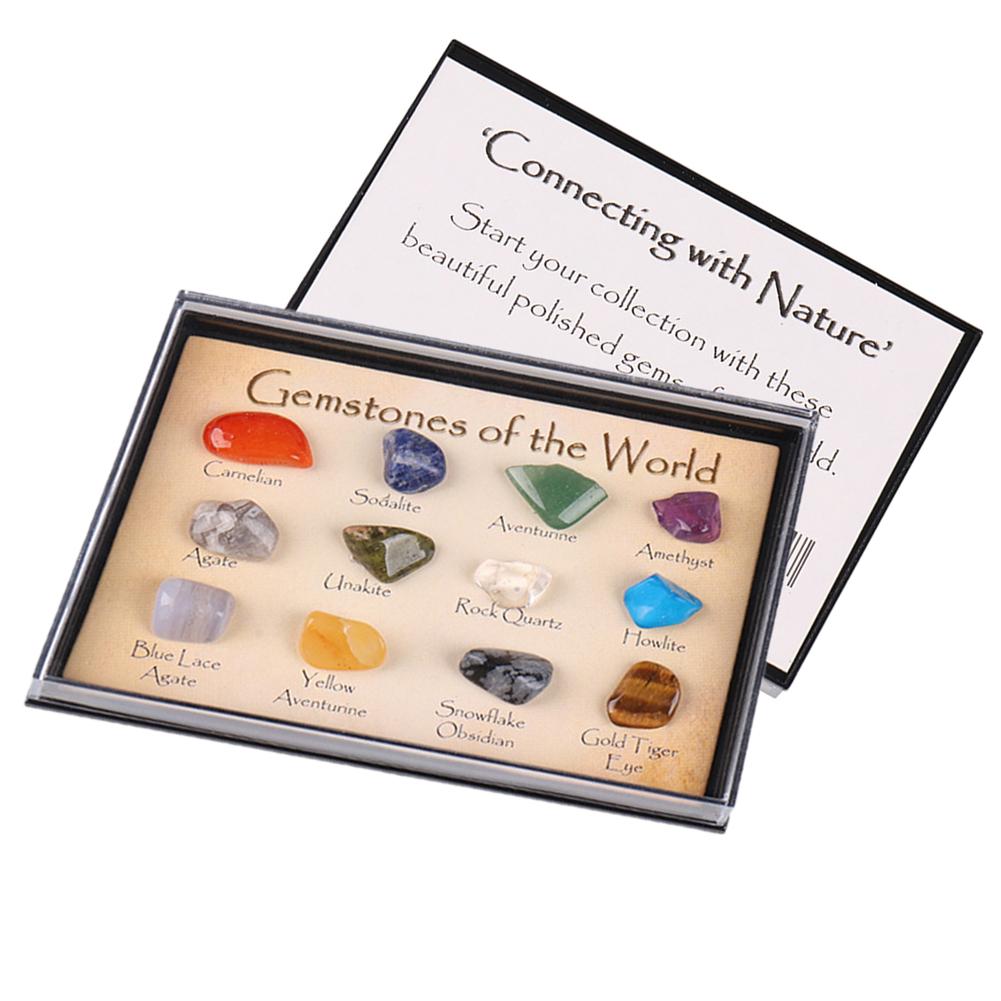 2019 Crystal Gemstone Polished Healing Natural Crystal Gemstone Color Stone Gift Stone Natural Stone Set
