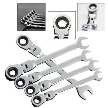 1pc Fixed Head Ratcheting Combination Spanner Wrench Sets Hand Tools Ratchet Handle Wrenches 8/9/10/11/12/13/14/15/17/19mm