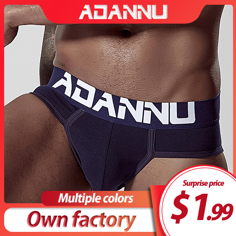ADANNU Men Underwear Sexy Briefs Modal Triangle Underwear Smooth Cueca Masculina Breathable Male Panties Slip Homme Bikini