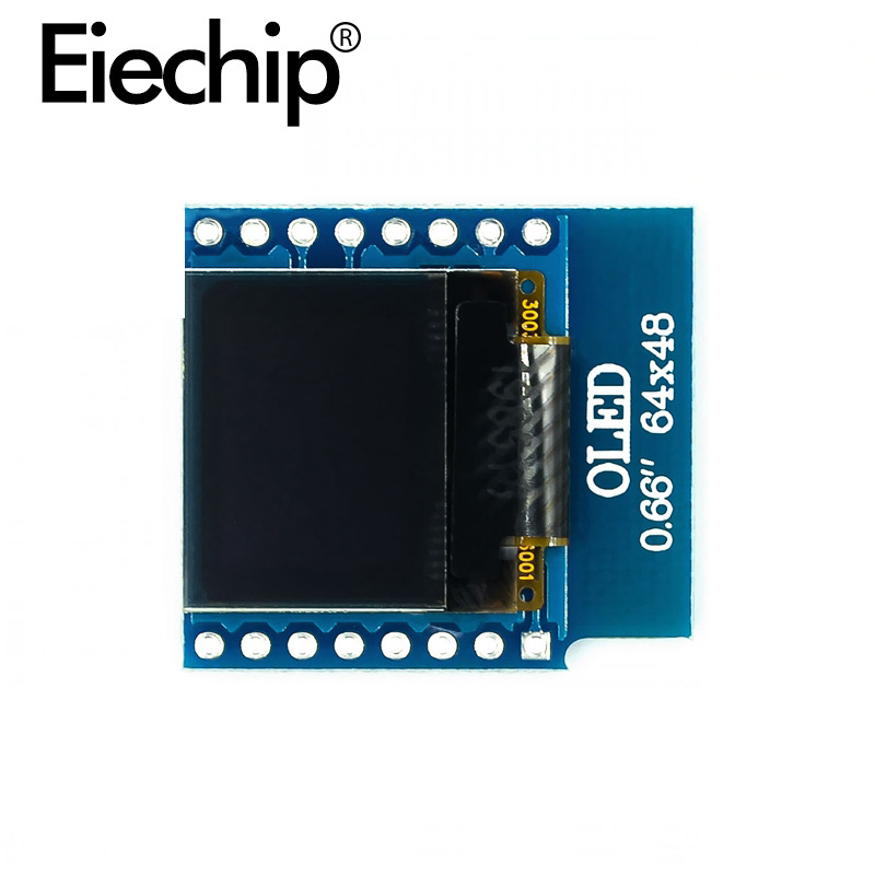 0.66" Drive IC SSD1306 IIC/I2C interface 64*48 white, LCD Screen 0.66 inch OLED Display module for Adunio Wemos D1 MINI