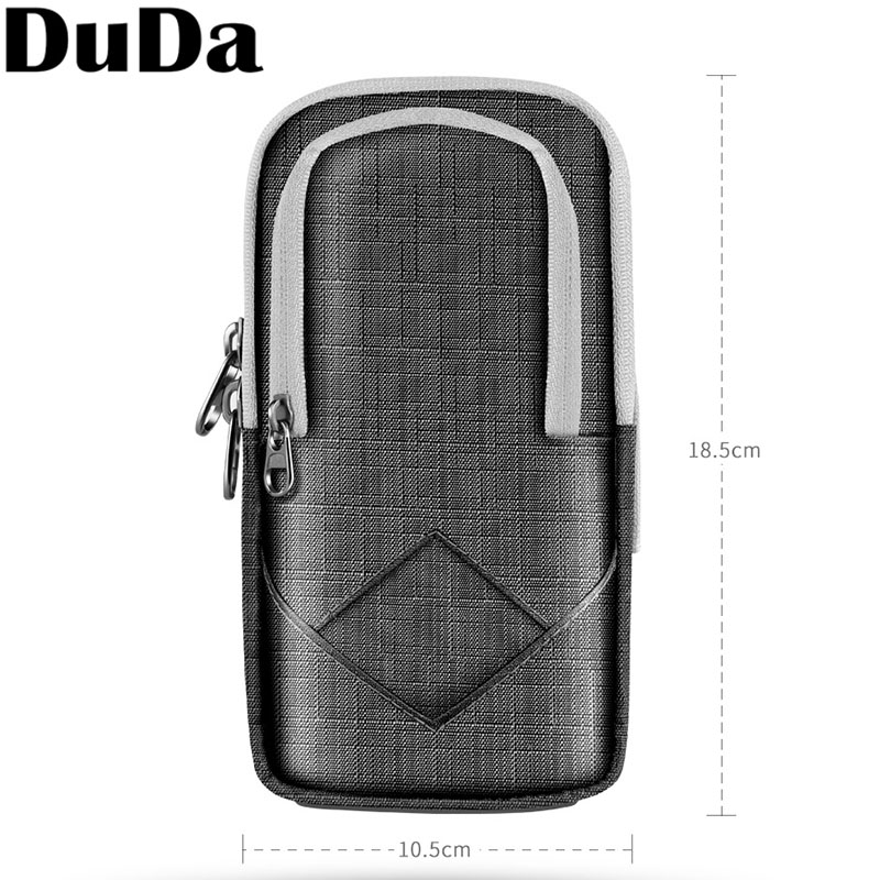 Nylon Breathable Mesh Double Zipper Arm Bag Sport Running Mobile Phone Holder Case on Hand Armband Gym Arm Band Phone Bag Pouch